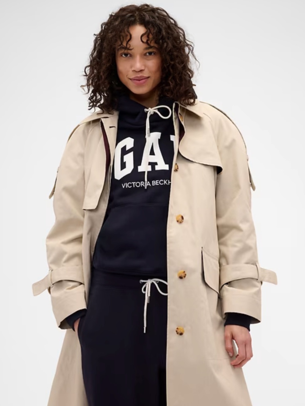 NWT Gap × Victoria Beckham Heavyweight French Terry Hoodie Navy Large